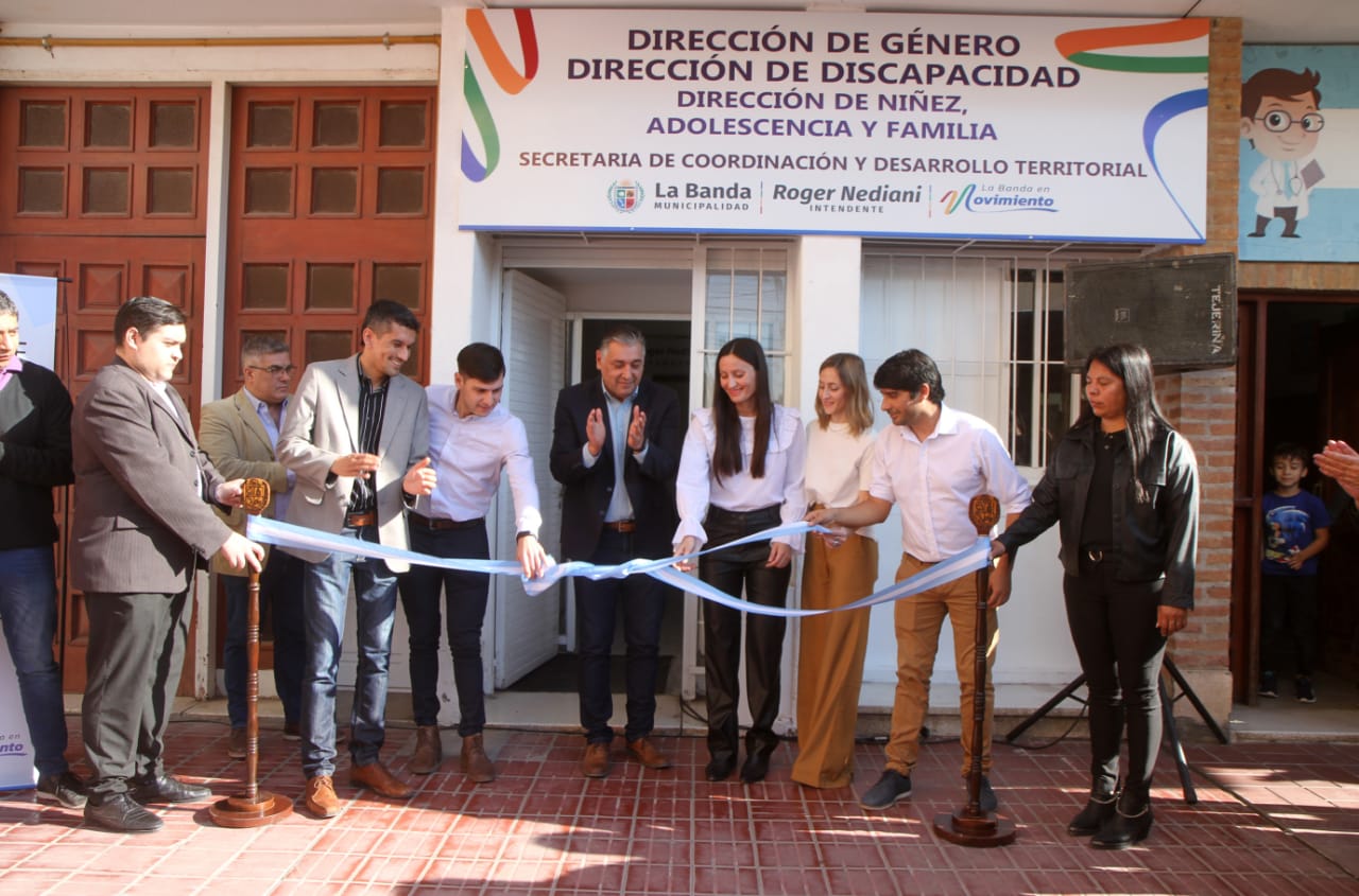 LA BANDA: Nediani habilitó las oficinas de las direcciones de Género, Discapacidad y Niñez, Adolescencia y Familia