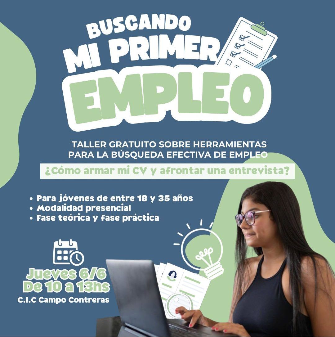 La Municipalidad de la Capital te invita a la capacitación «Buscando Mi Primer Empleo», diseñada para jóvenes de 18 a 35 años de la ciudad de Santiago del Estero.