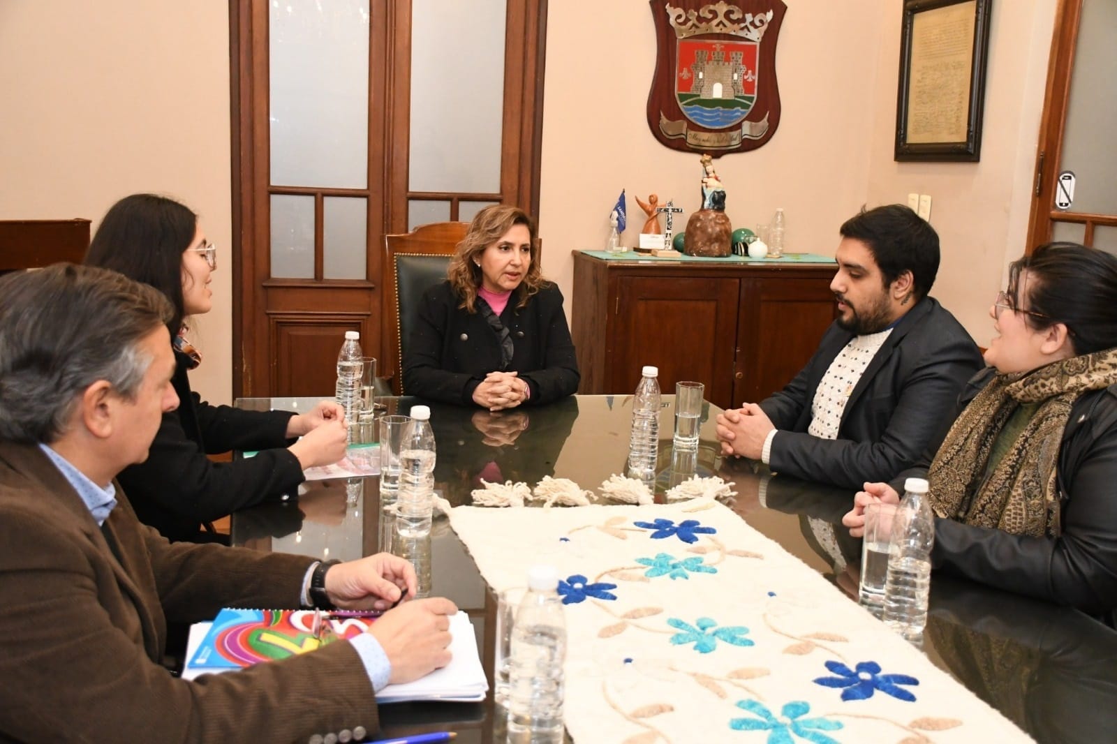 La intendente Fuentes recibió en el Salón de Acuerdos a las autoridades del Rotary Club